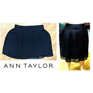 Flirty Peplum Pleated Lined Ann Taylor skirt
